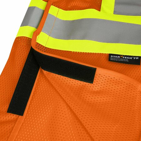 Pioneer Safety Vest, Hi-Vis, Orange, FR, S/M V2510850U-S/M